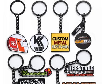 Custom Logo Keychain, Custom Made Keychain Bulk, Brand Business Keyring, DIY Custom 3D Keychain, Personalized Enamel Charm, Company Keychain