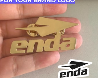 Customized Logo Brooch Pin, Business Logo Lapel Pin, Custom Metal Badge Pin for Brand, Personalized Gift Marketing Corporate Events Wedding