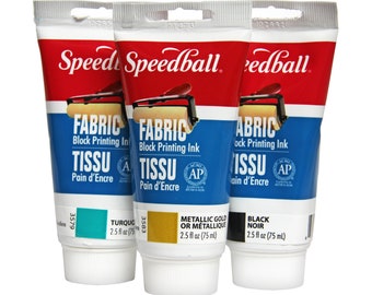 Speedball Block Printing Ink for Fabric - 75ml (Choose Colour) Printmaking, Lino