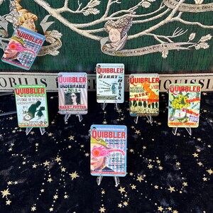 Magic Wizard School Film Newspaper Aluminum Keychain - Witch Witches - Book Merch Booktok - Magical Quibbler Keyring - Purse Keys Bag Charm