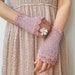 Summer Gloves, Crochet Gloves, Pink Fingerless Gloves, Bridal Gloves, Wedding Lace Gloves, Bridesmaids, Purple Arm Warmer, Cotton Gloves