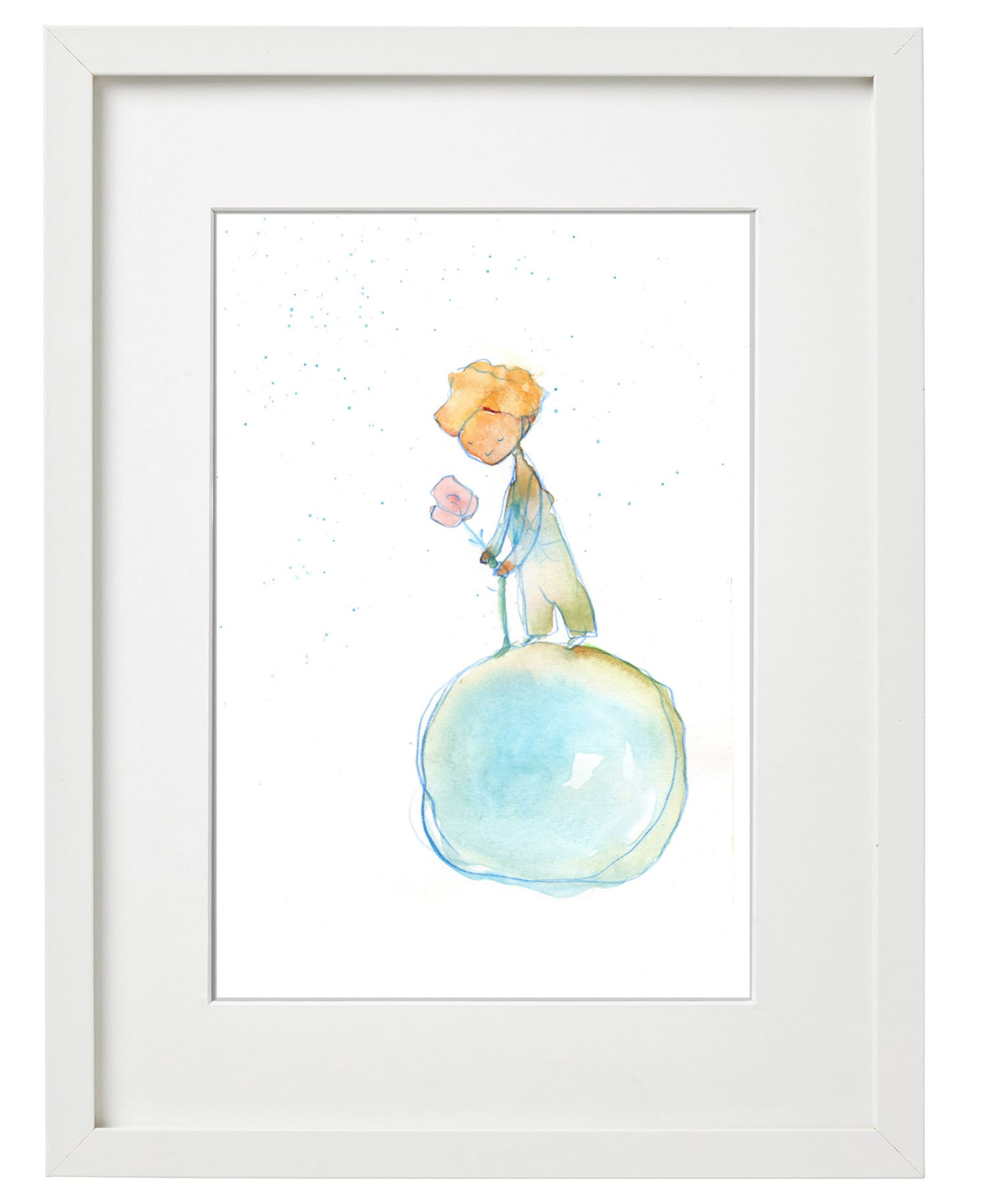 The Little Prince Rose Art Print Watercolor Poster Le Petit Etsy