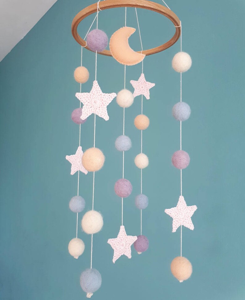 Moon Baby Mobile Stars Nursery Decor Space Baby Mobiles Etsy