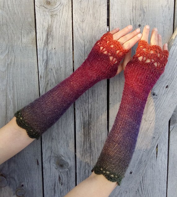 thumbnail image 2 of Cozy Elbow-Length Fingerless Winter Gloves – Unisex Wool Knit Arm Warmers, One Size 2 of 2