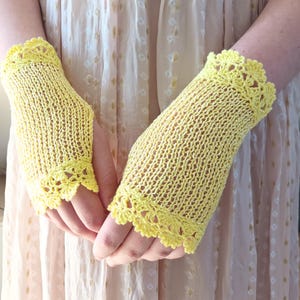Fingerless Bridal Gloves, Wedding Gloves, Bridal Lace Gloves, White Wedding Gloves, Summer Crochet Gloves, Ivory, Black Gloves, AURORA Yellow