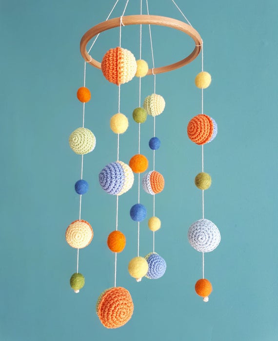 Planètes espace Mobile chambre d\'enfant Decor bébé garçon Mobile ... Planètes espace Mobile chambre d\'enfant Decor bébé garçon Mobile ...