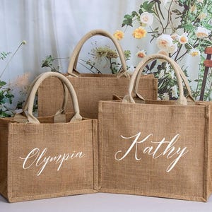 Personalized Bridesmaid Gift Bag, Monogram Beach Tote Bag, Bridesmaid Gift Bag,Monogram Jute Bag,Bachelorette Party Bag,Bridesmaid Proposal