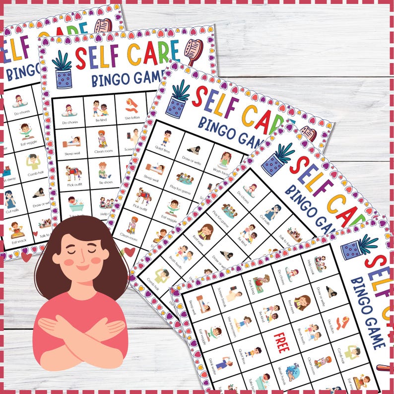 Self Care Bingo Game Printable, Health & Wellness Activities, Self Love ...