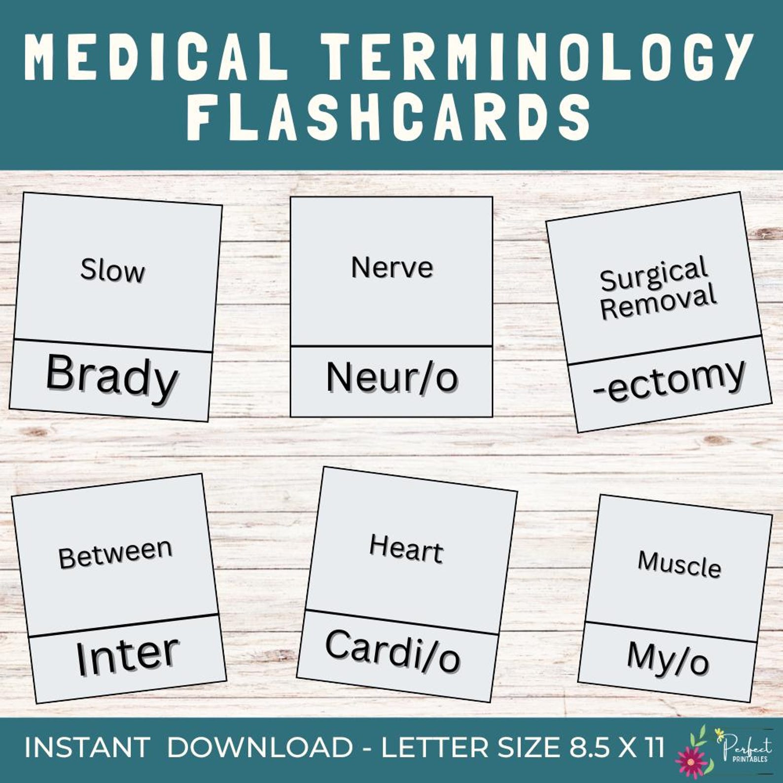 Medical Terminology Flashcards | Prefix, Suffixes, Root Words ...
