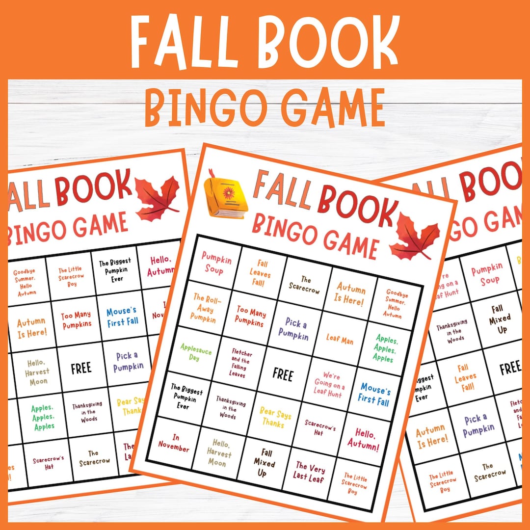 Fall Book Bingo for Kids | Autumn Seasonal Classroom Reading Challenge ...