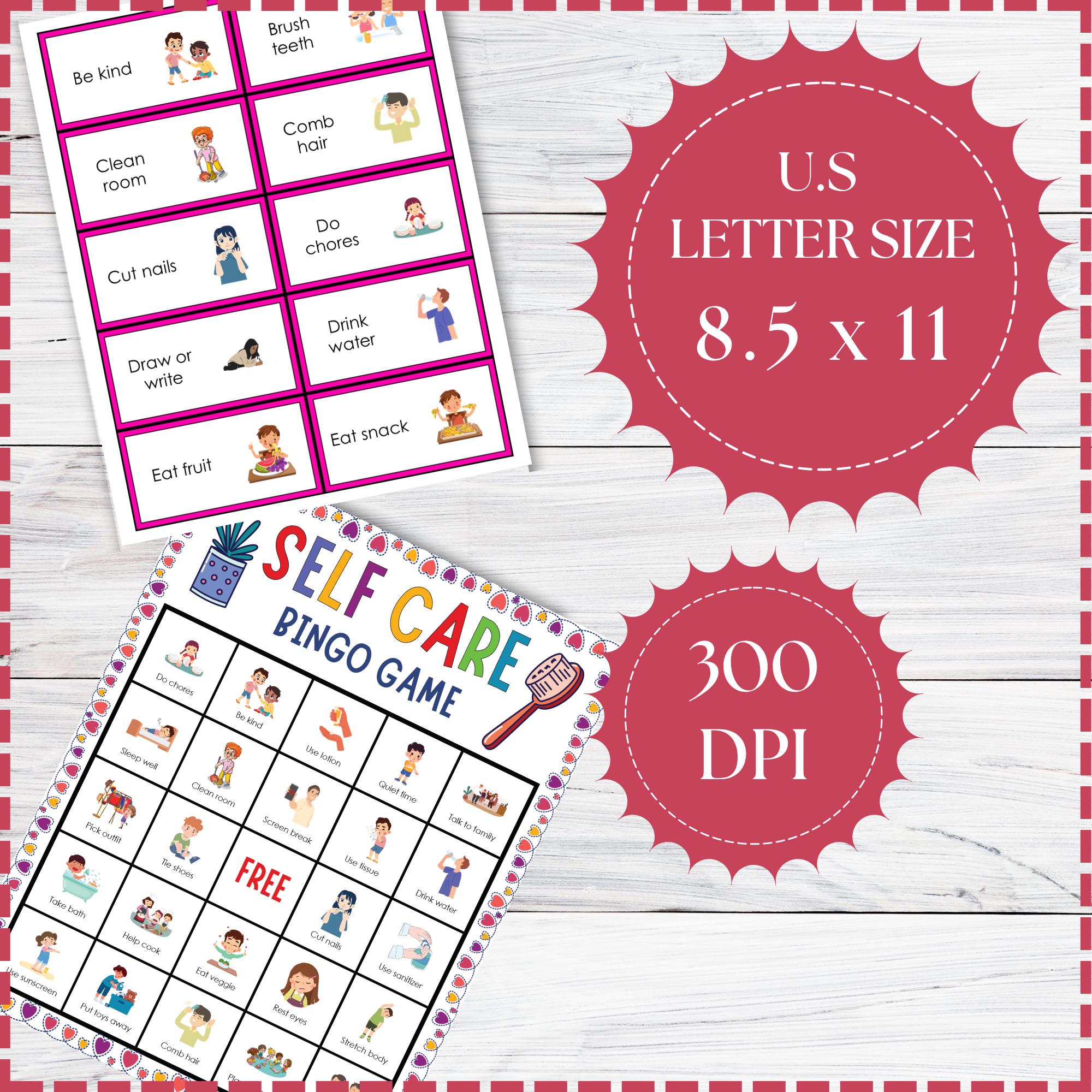 Self Care Bingo Game Printable, Health & Wellness Activities, Self Love ...