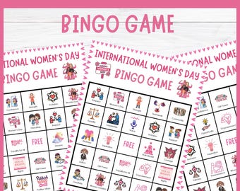 No Prep International Women's Day Bingo Game Women's History Month Classroom Homeschool empowerment Activities