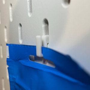 Low Profile Skadis Pegboard Hooks - Space-Saving Storage Accessory for Product Display, Toy Showcase, Crafts, and Tools - Fits IKEA Skadis