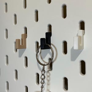 Mini Skadis Hooks - 3D Printed IKEA Pegboard Accessory – Small Hook Organizer – Fits SKADIS – Space-Saving Tool Hook