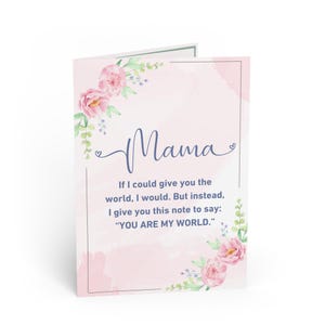 Cartão-presente personalizado para mãe | Cartão de Dia das Mães, Cartão de aniversário, Sentimental, Papelaria, Para ela, Mamãe, Personalizável
