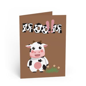 Gepersonaliseerde leuke en grappige Moederdagcadeaukaart | Voor haar, moeder als geen uier, briefpapier, loeien, mama, mama