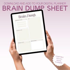 Brain Dump Digital Planner Sheet – Neutral Minimalist PDF for iPad, GoodNotes, Notability, Noteshelf, ZoomNotes, Xodo