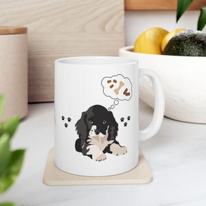 Dog Lovers Ceramic Mug, Cute Puppy Coffee Cup, Pet Owner Gift, Dog Themed Kitchenware, Unique Dog Lover Present