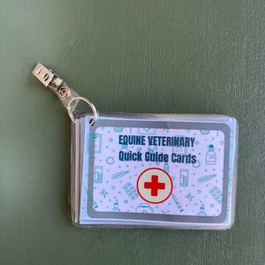 Fiches de guide rapide vétérinaire équin