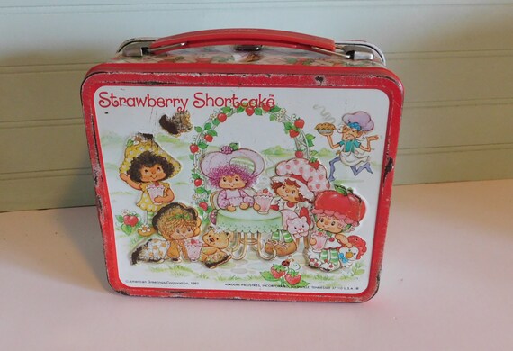 Strawberry Shortcake Metal Lunch Box, 1981, no th… - image 2