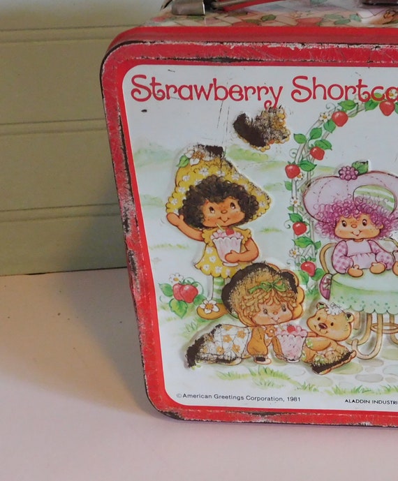 Strawberry Shortcake Metal Lunch Box, 1981, no th… - image 10