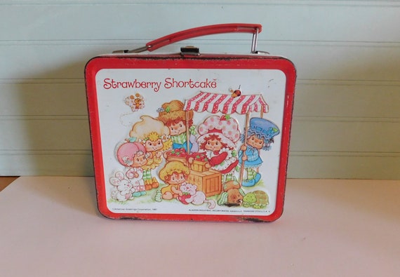 Strawberry Shortcake Metal Lunch Box, 1981, no th… - image 1