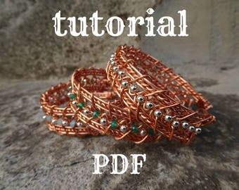 PDF Tutorial Wire Wrapped Bracelet Ester Bracelet. Bilingual.