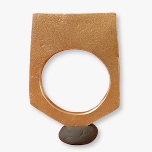 Pentagonal Flat Ring in Gold Bronze.