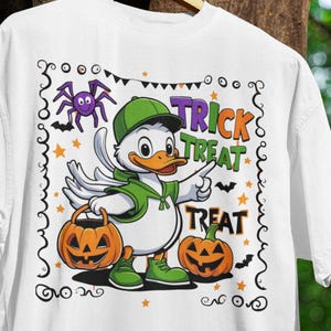 Halloween Silly Goose Clipart,Halloween Goose Trick or Treat PNG, Boy Halloween Goose PNG, Kids Halloween, Halloween Boy Shirt png, Pumpkin