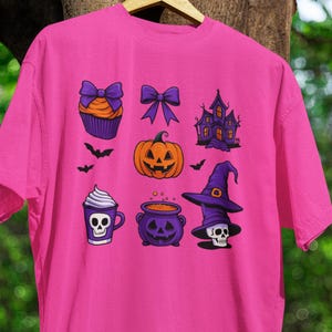 Neon Halloween Png Bundle, Spooky Season Png, Boo Ghost Coquette Png, Pumpkin Halloween Png, Preppy Halloween Png,Retro Halloween Ghosts png
