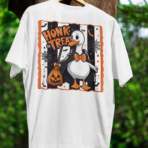 Cute Goose Witchy Halloween Png Design,Honk or Treat Halloween Goose PNG, Fall Shirt Png, Spooky Goose png, Halloween Sublimation Png