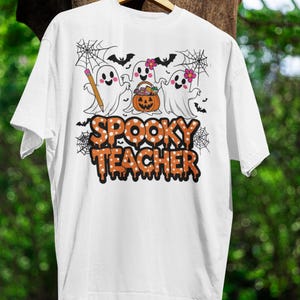 Spooky Teacher Ghost PNG: Halloween Clipart, Sublimation Design (Digital Download)