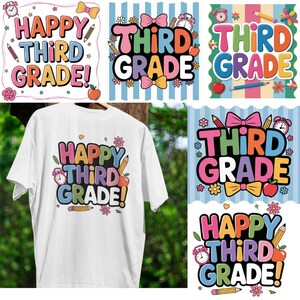 Preppy Back to School Bundle PNG, Kokette Lehrer Erster Schultag Shirt Design, Girly karierte Sublimation, Pre-k 1st / 2nd / 3rd Grade