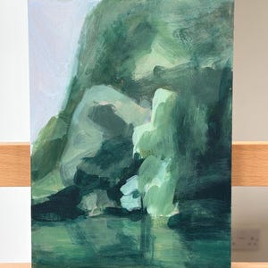 Original St. James's Park Acrylic Painting | Study II | London Impressionist Landscape | Green Wall Art