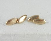 RESERVED. Antique 9 Carat Rose Gold Cuff Links. Simple, Classic Oval Shaped Cuff Links with a Smooth Texture, Hallmarked Chester 1910.