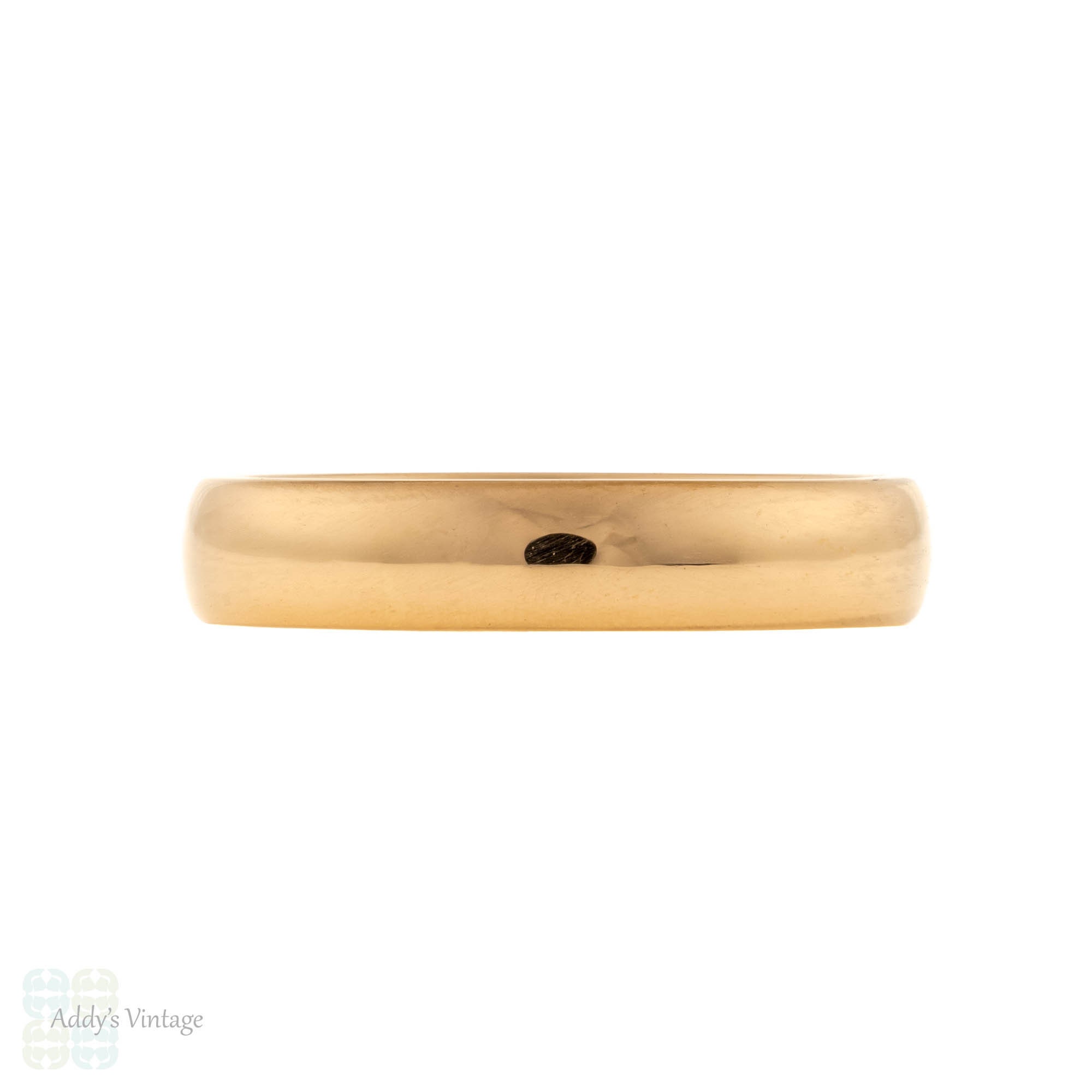 Vintage 22ct Wedding Ring, Wide 1960s Ladies 22k Gold