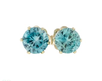 Water Drop Sapphire Blue Zircon Rinestone Crystal 18K GP Hook Earrings E2308 