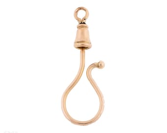 Antique 9ct Gold Victorian Charm Hook Pendant.