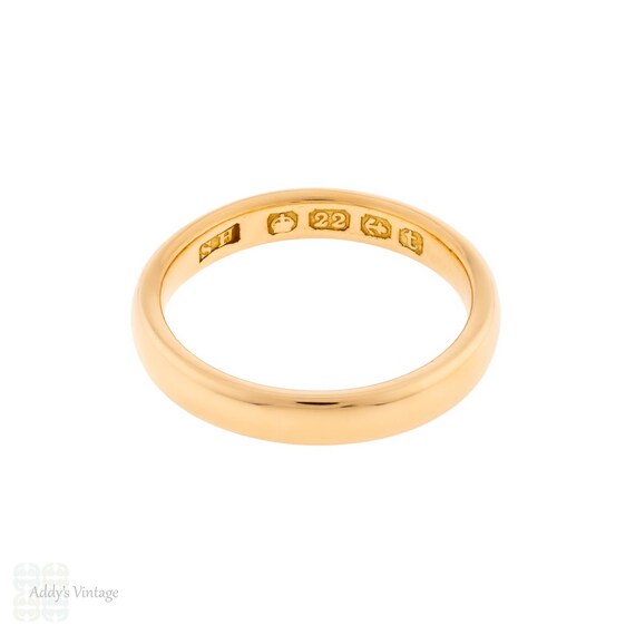 Antique 22ct 22k Ladies Wedding Ring, Size K.5 / … - image 3