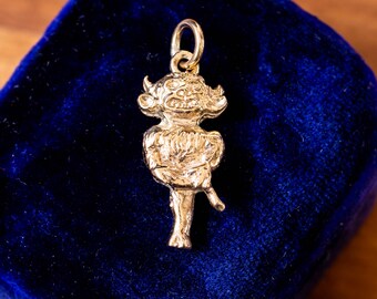 Vintage 9ct Gold Licoln Imp Pendant Lucky Charm.