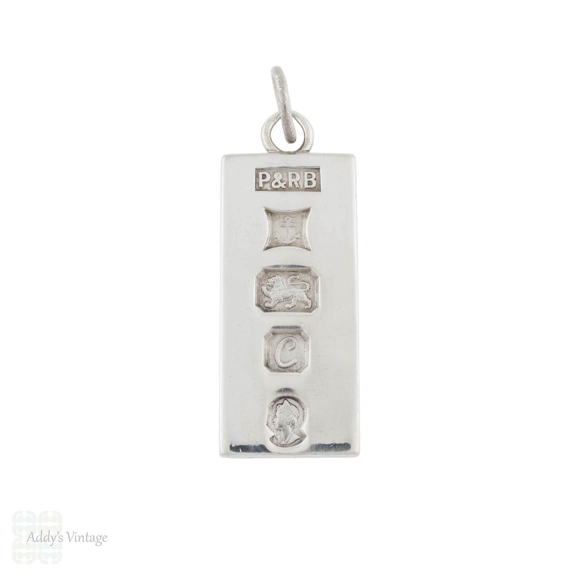 1oz Silver Ingot Pendant - Etsy UK