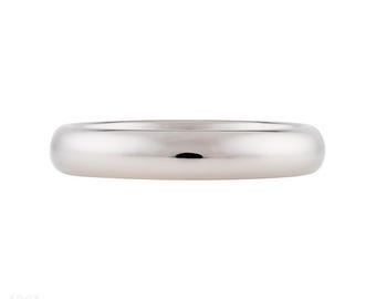 Massiver Platin Hochzeitsring, Passt für Stärke L.5/6 (6.5g).