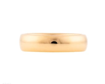 1920s Classic Vintage 22ct Gold Wedding Ring, Size M / 6.25 (8.1g)