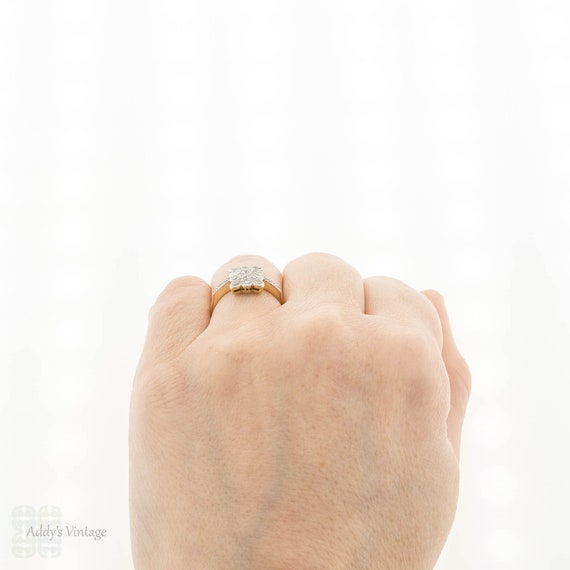 Antique Diamond Rectangular Panel Ring, Large 0.6… - image 10