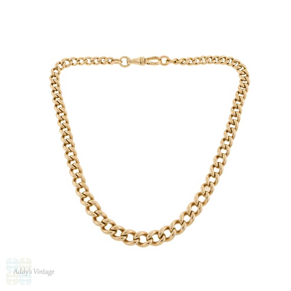 Heavy 9ct Gold Antique Graduated Curb 