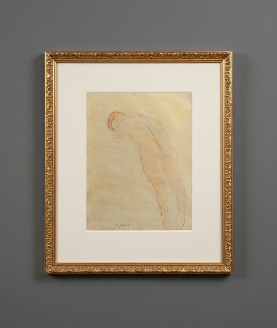 AUGUSTE RODIN - very rare watercolor on paper