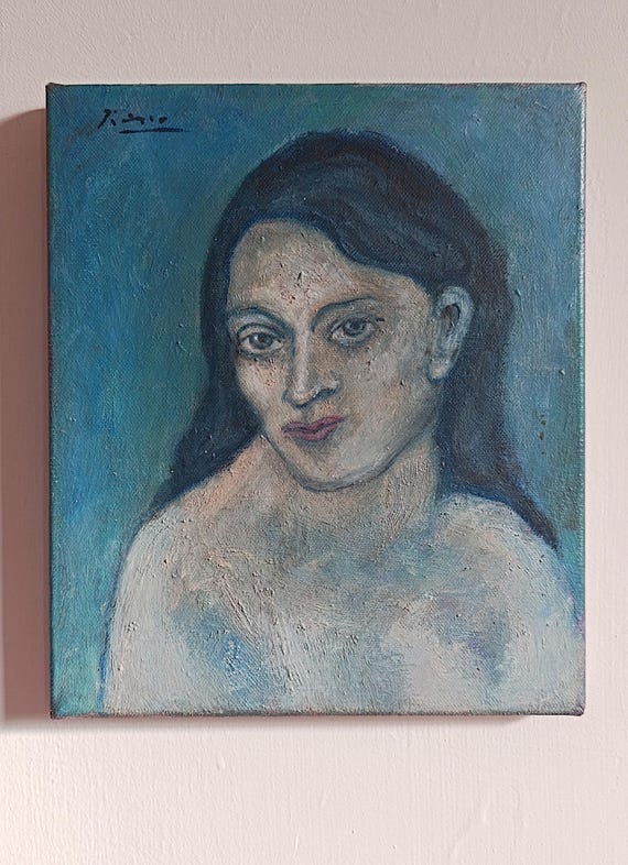 PABLO PICASSO - oil painting on canvas