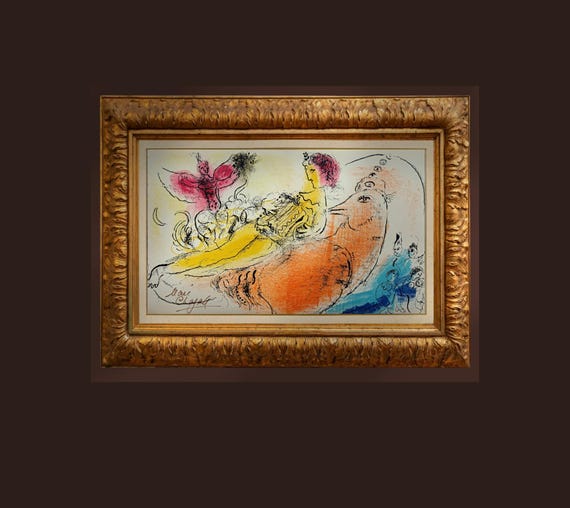MARC CHAGALL - hand signed original lithograph 1957