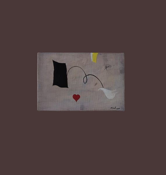 JOAN MIRO - oil painting on canvas - signed