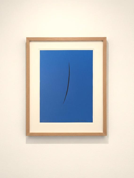 LUCIO FONTANA - Edition Collage cardboard signed unique art piece